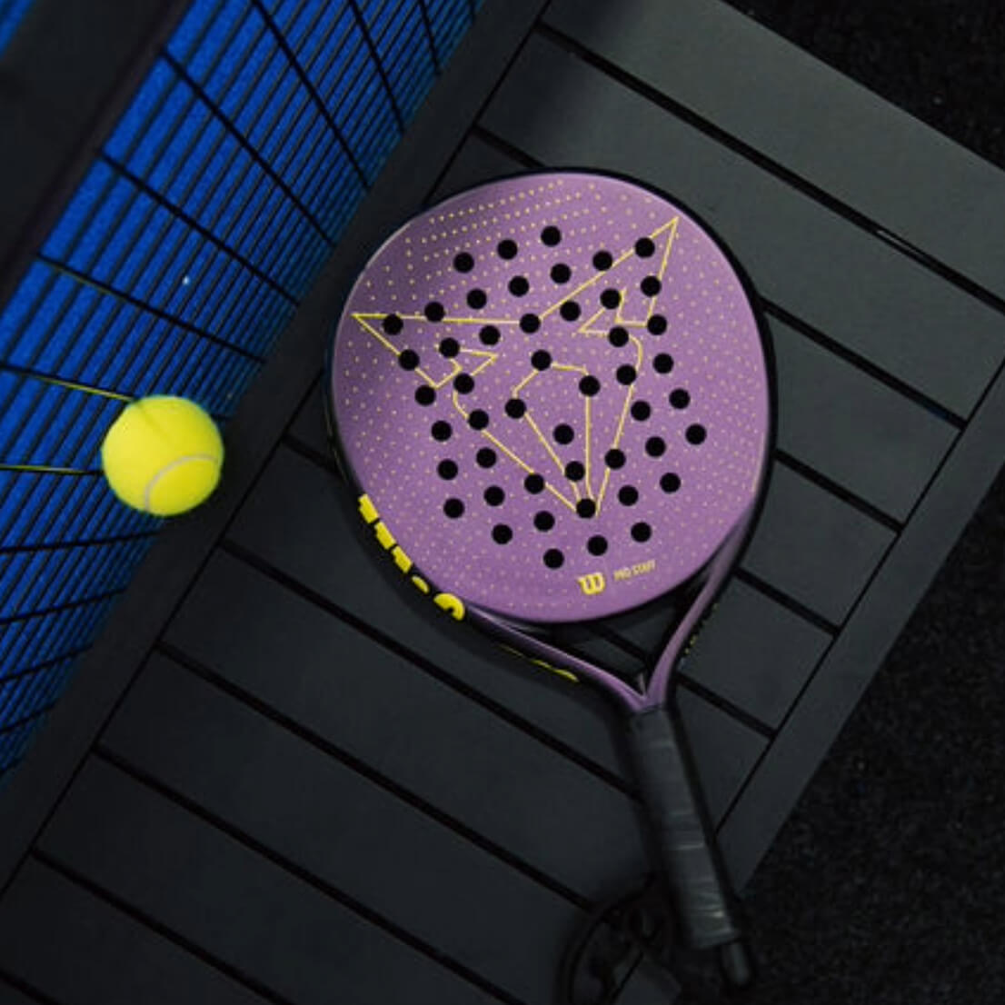 Padel racket and ball