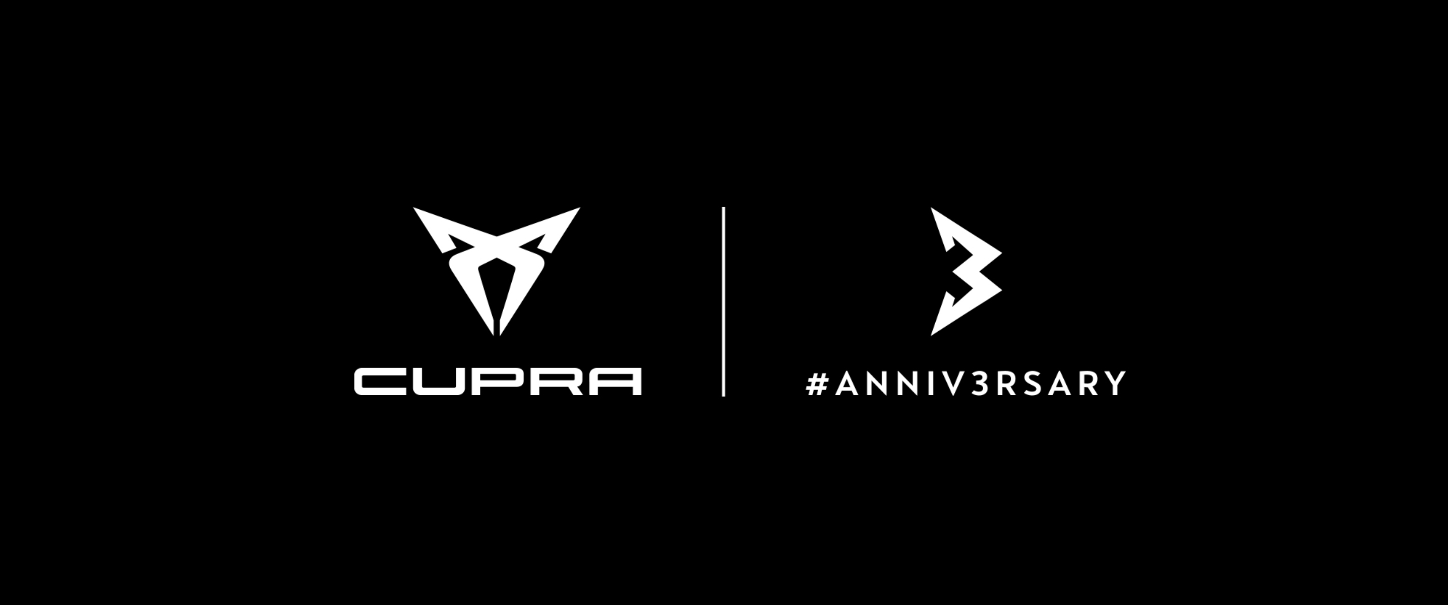CUPRA's third anniversary logo