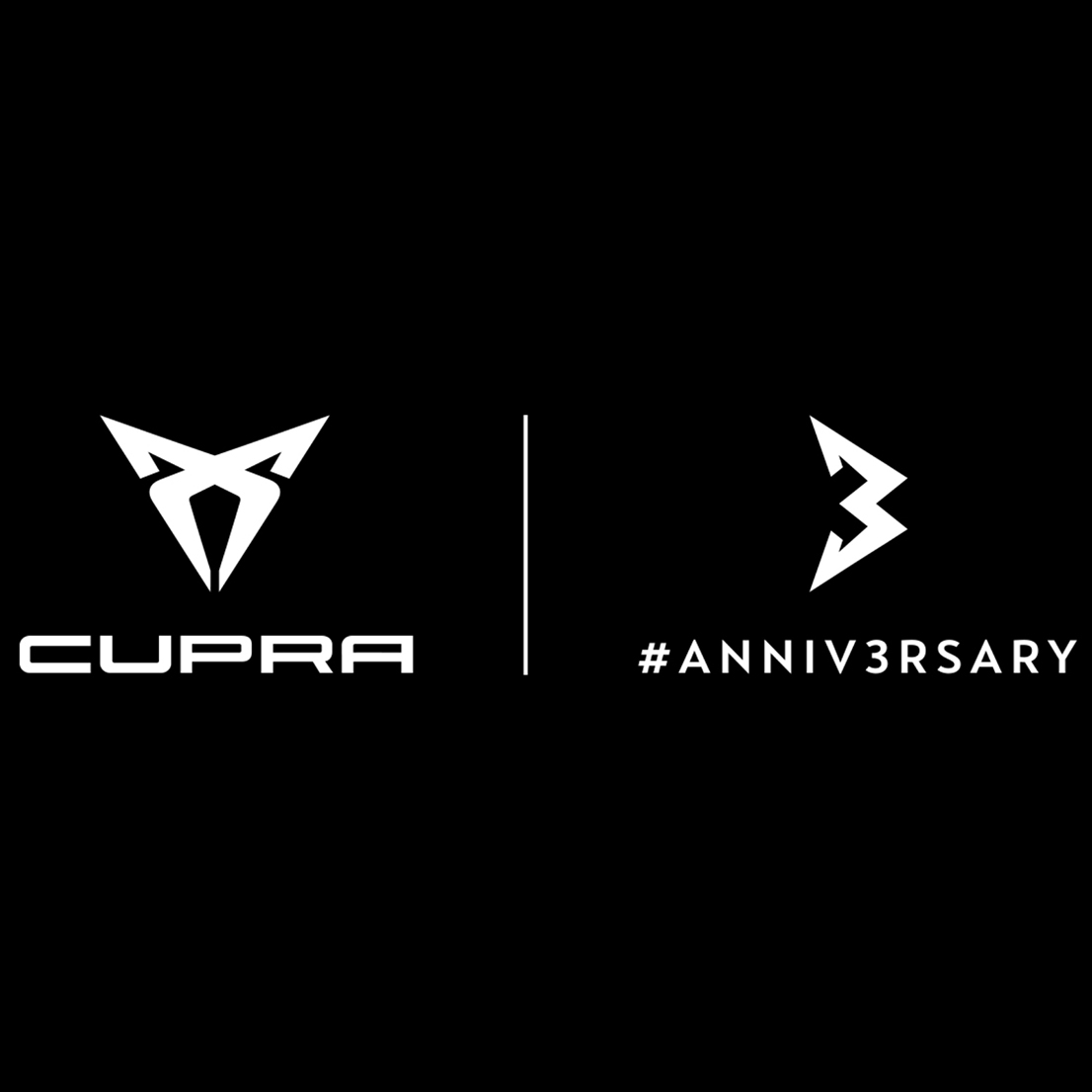 CUPRA's third anniversary logo