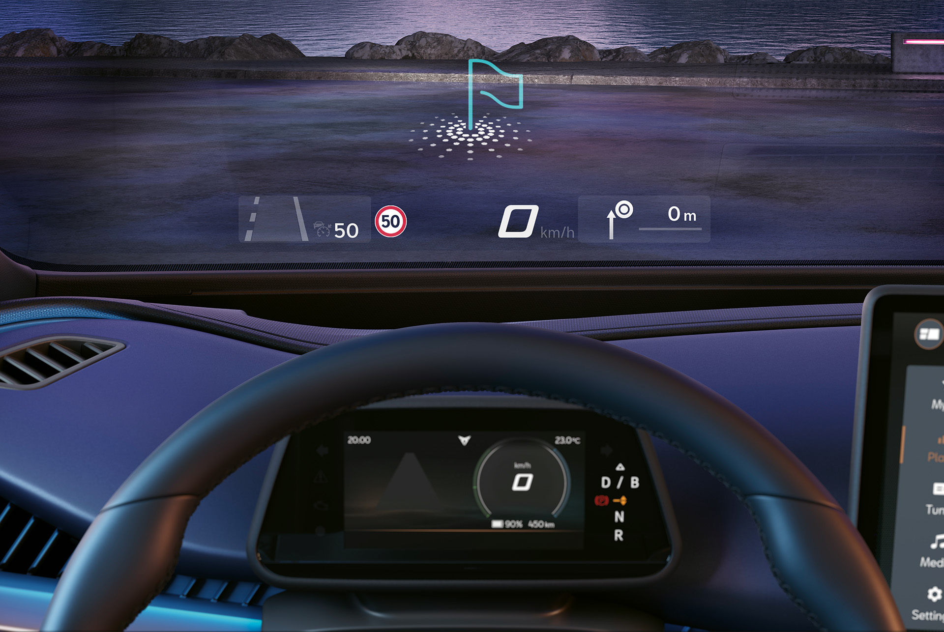 2024 CUPRA Tavascan dashboard with augmented reality